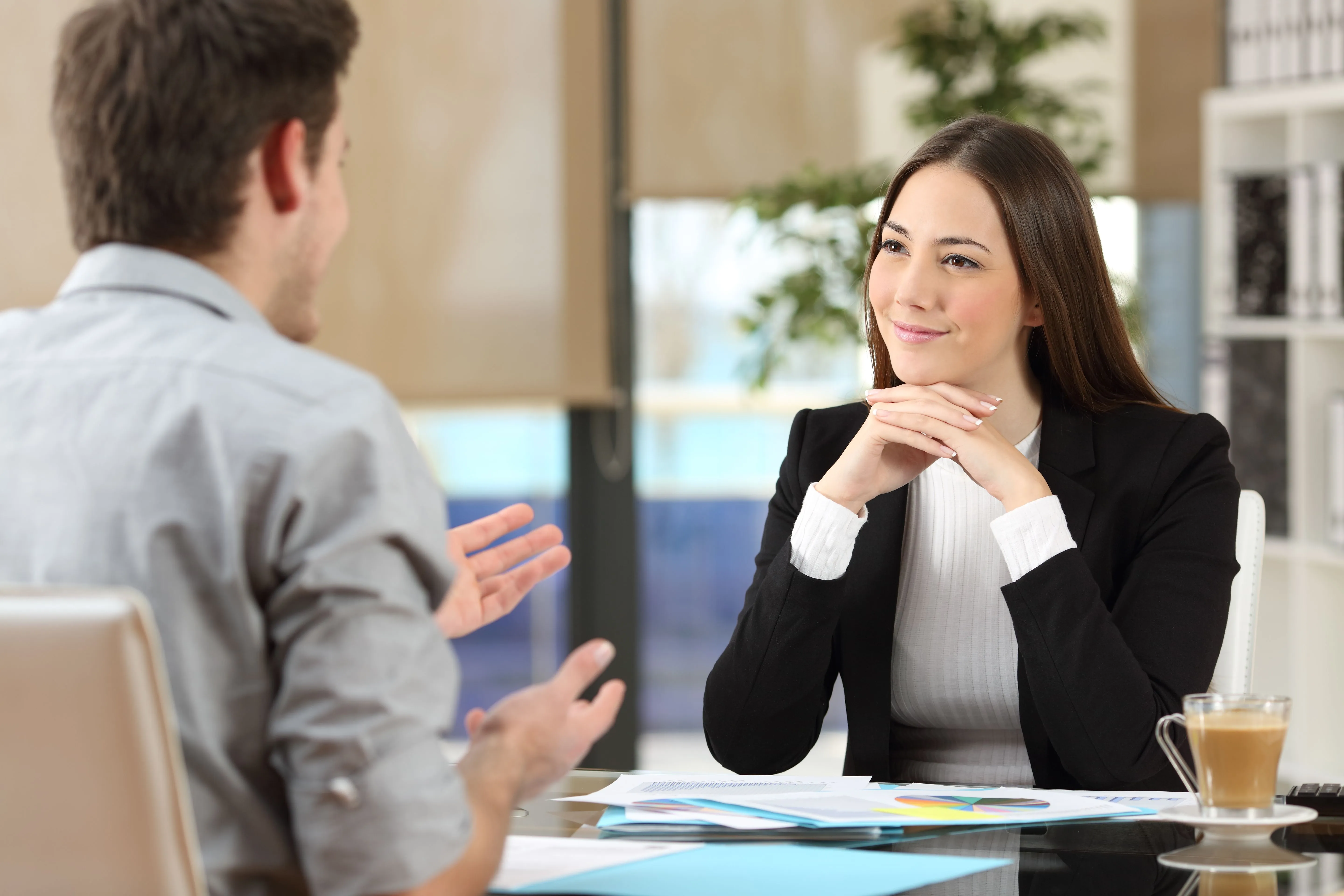 Business Lawyer Having Positive Meeting With Client